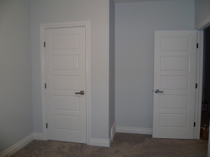 The original walls: closet and door view.